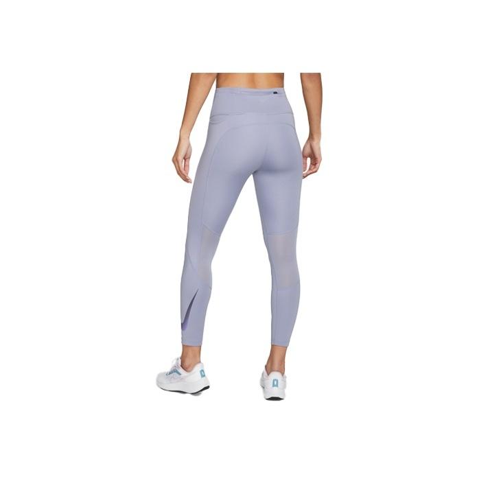 Nike Logo Print Long Fitness Leggings Women Bottoms Mist-Grey Blue DX0949-519