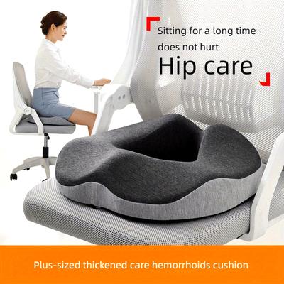 Druckentlastendes Sitzkissen, Geeignet für Büro-/Heimstuhl, Auto, Rollstuhl, Langes Sitzen, Lindert Hüftdruck, Ultra-Dichter Memory-Schaum