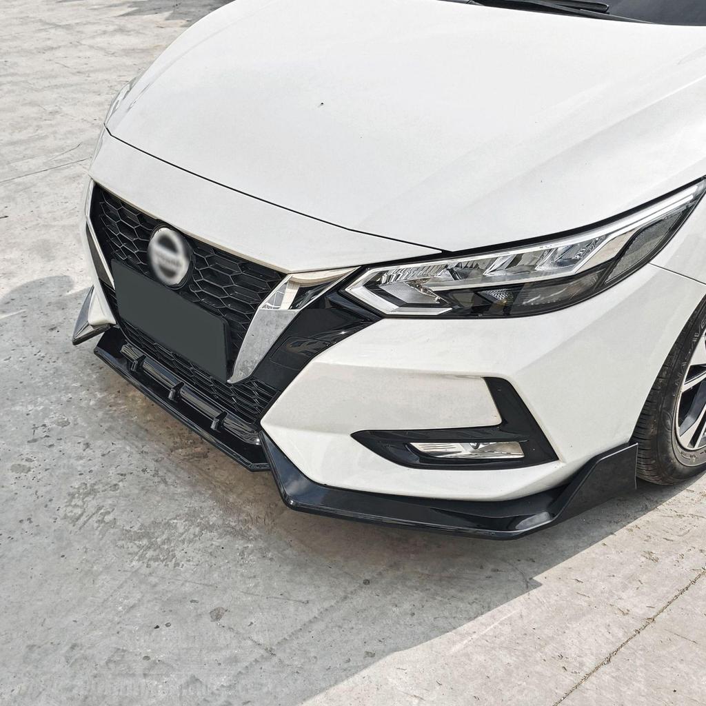 Nissan Sylphy 2014 & 2020 Modification Kit: Front Splitter, No-Drill Honeycomb Front Lip, Bumper, Rear Wing, and Small Body Kit.