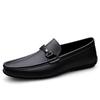 Men's Leather Slip-On Loafers - Casual Flat Driving Shoes In Large Sizes