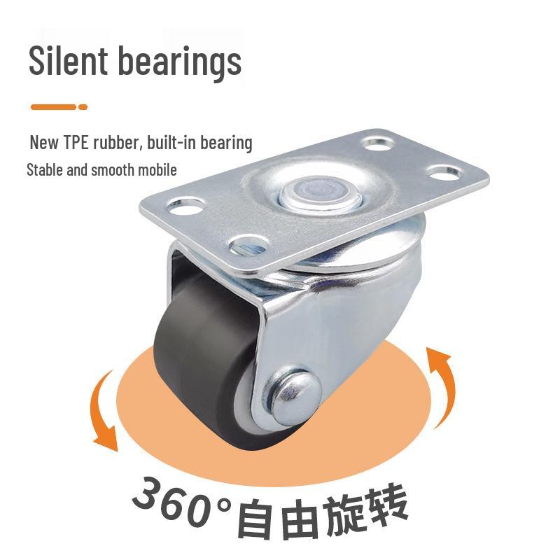 Silent Mini Caster Wheel for Furniture and Drawers - Load-bearing, Directional Roller Wheel