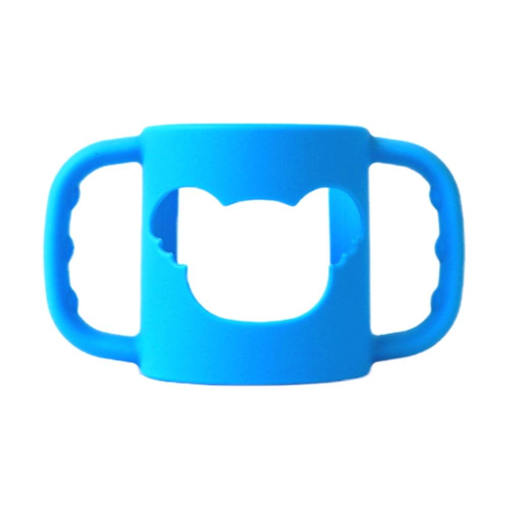 

Новая форма Ручка для детской бутылочки Защита для бутылочки Подходит для большинства стандартных и широкогорлых бутылочек синий