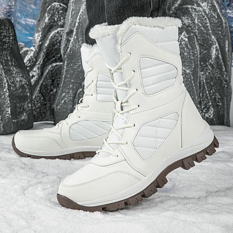 Boot Woman High-top Waterproof Ankle Boots Men Thick Plus Warm Large Size Snow Hiking Boots Outdoor Cotton Shoes Sneakers