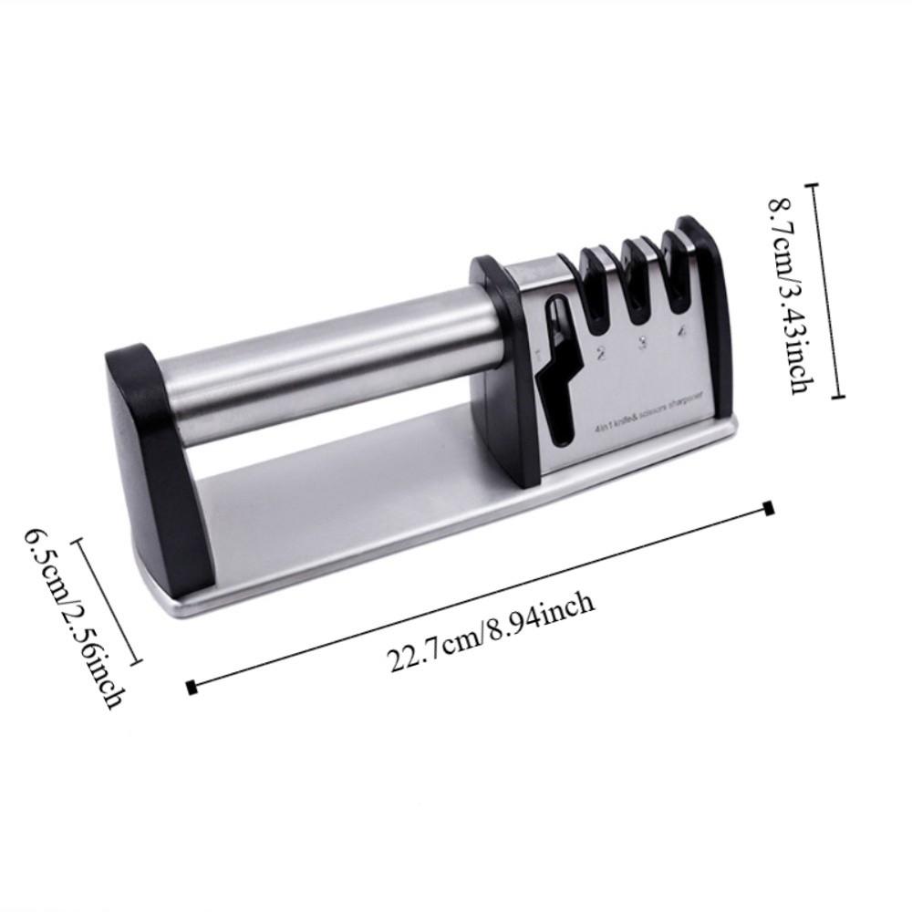 Handheld Kitchen Sharpening Stone Manual Whetstone Household 4 in 1 Sharpener  Canteen