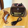 New High-end Retro Multifunctional Full Band Radio Imitating Phonograph, Mini Wireless Bluetooth Speaker, Plug-in Speaker