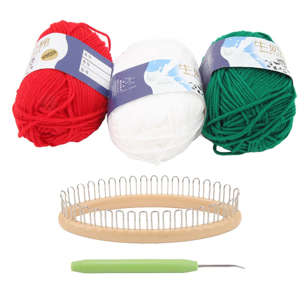 Conjunto de Tricotadores de Tear Tecelão de Meias com Agulha de Crochê Lã para Tricô Máquina de Tricô de Meias para Iniciantes DIY Natal