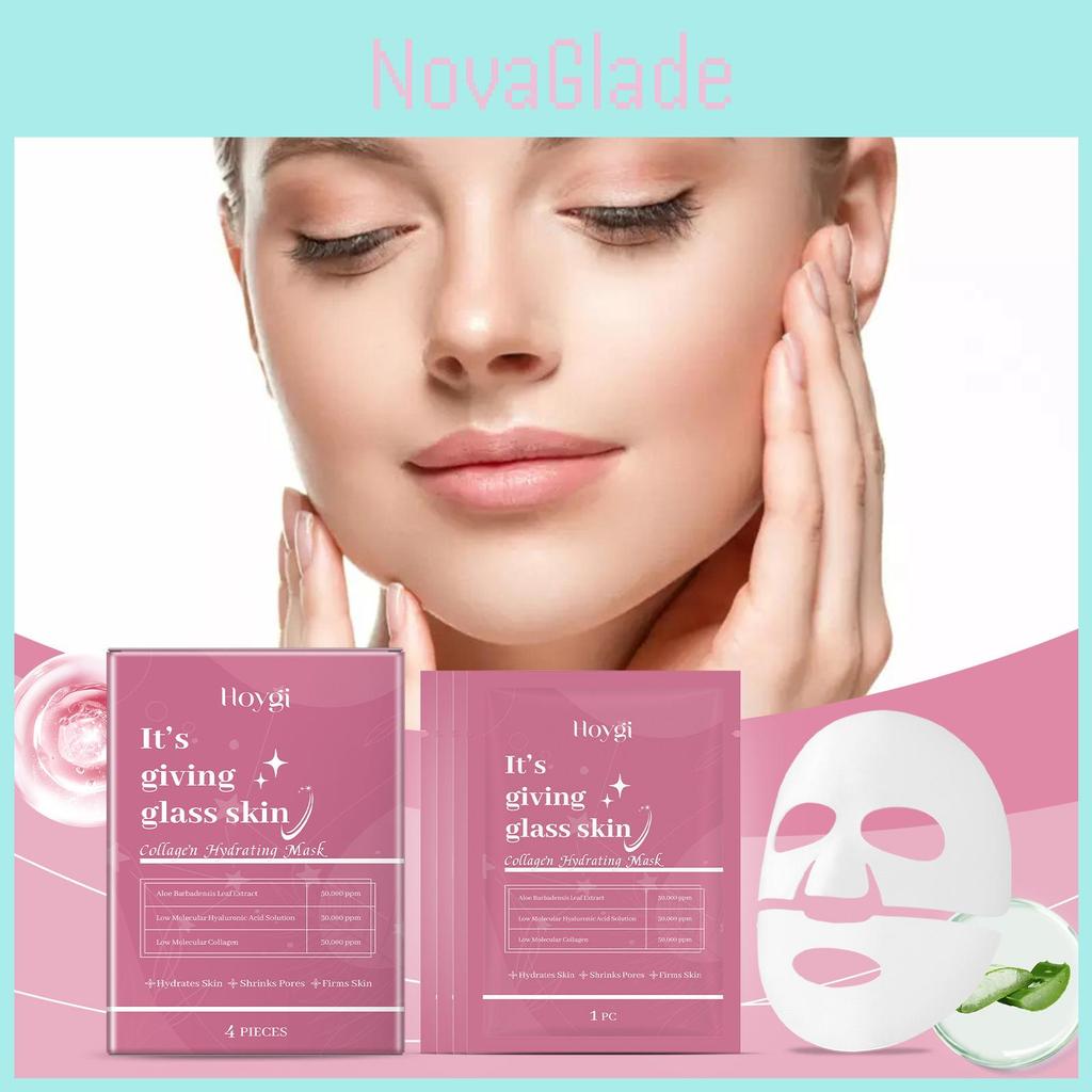 Hoygi Deep Collagen Hydrating Face Mask Set Of Four For Nourished Radiant Skin