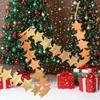 Artificial Star Decorative Ribbon Pu Leather 10 Meter Christmas Tree Hanging Ornaments Silver Gold