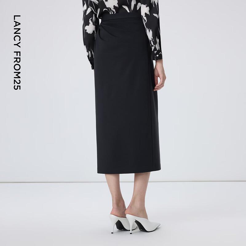 Langzi Asymmetrical Pleated Midi Skirt