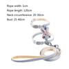 Cats Harness and Leash Set Escape Proof Small Animal Leashes Leash and Collar Easy Control Multicolor Collar & Leash
