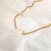 EMANCO Freshwater Pearls Pendant Necklace for Women Choker Necklaces Women Stainless Steel Necklace Fashion Jewelry