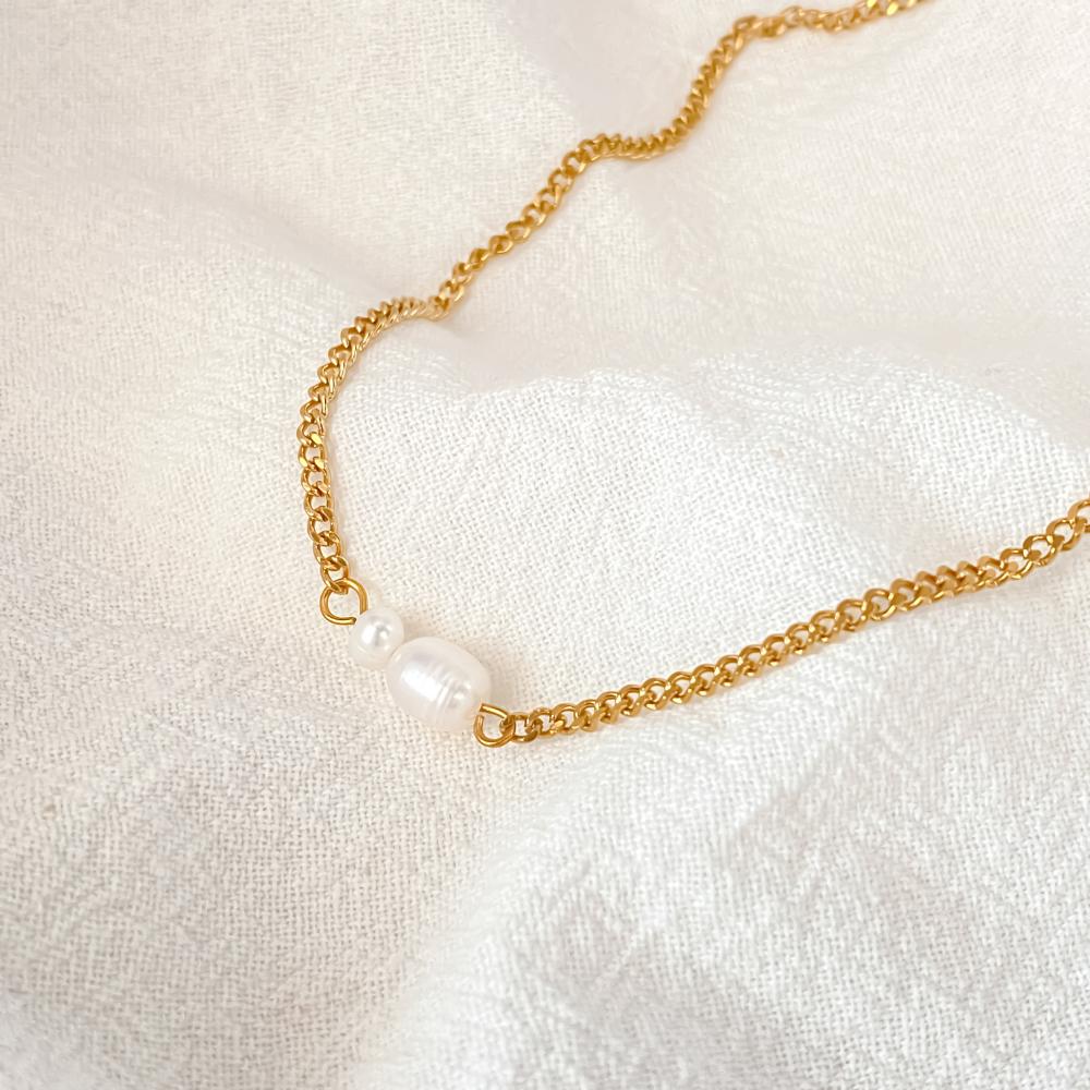 EMANCO Freshwater Pearls Pendant Necklace for Women Choker Necklaces Women Stainless Steel Necklace Fashion Jewelry