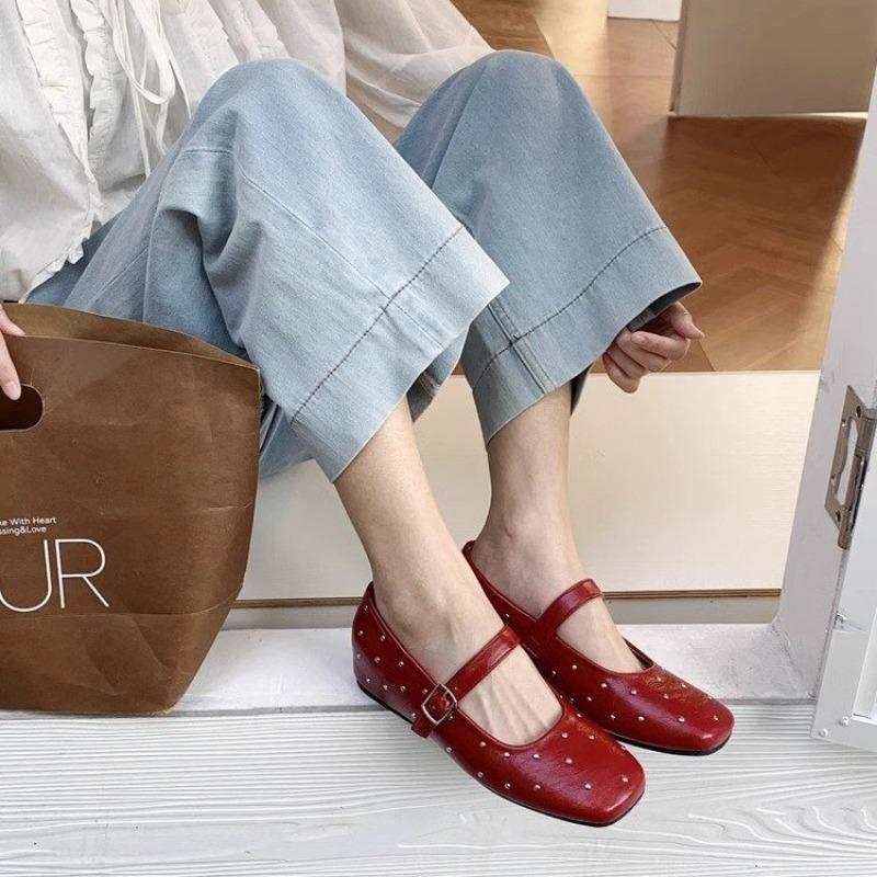 Insole Height-increasing Starry Sky Willow Nail Ballet Single-shoe Women's Spring Mary Jane Shoes