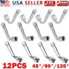 12Pcs Tire Valve Stem Extension 45 90 135 Degree For Cars Bicycles Universal NEW
