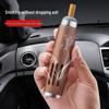 Non-Drop Ash Smoking Accessory: Silicone Cigarette Holder & Mini Walnut Ashtray