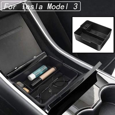 Für Tesla 2017 2018 2019 2020 Auto Mittelarmlehnenbox Verstauen Aufräumen Handschuhfach Aufbewahrungsbox Rutschfest Autozubehör F1n0