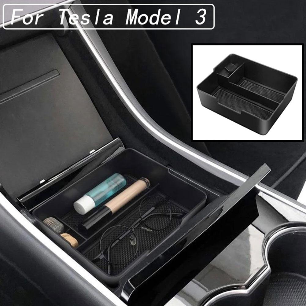 

для Tesla 2017 2018 2019 2020 Автомобильный центральный подлокотник Ящик для хранения Уборка Перчаточный ящик Ящик для хранения Нескользящие автомобильные аксессуары P4L2