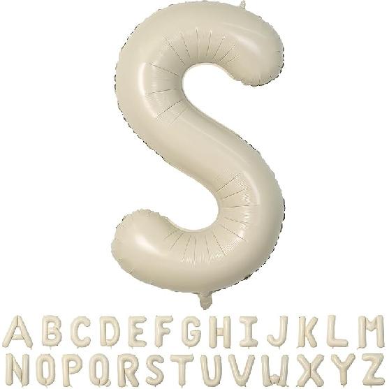 40 Inch Cream White 1 Balloon Numbers, Large Number 1 Balloon Foil Helium Number Balloons, Big 1st Foil Birthday Balloons for Boys Girls 1st Birthday