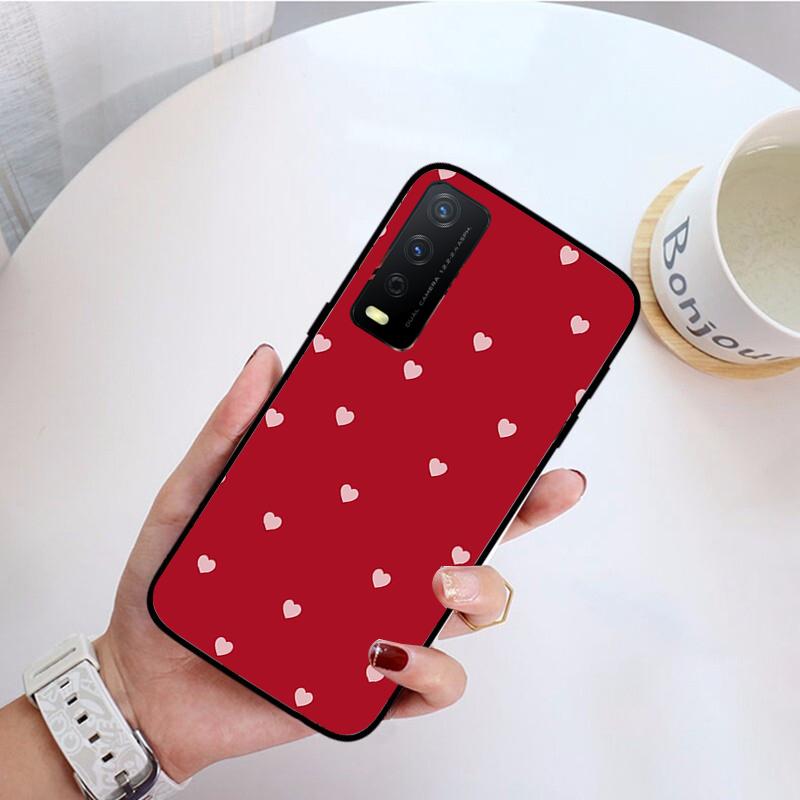 I Love You Pink Heart Phone Case for VIVO Y31 Y21 Y70 Y21S Y20 Y72 1907 Y12 Y11S Y53S Y33S Y55 Y76 Y51 Y15S Y01