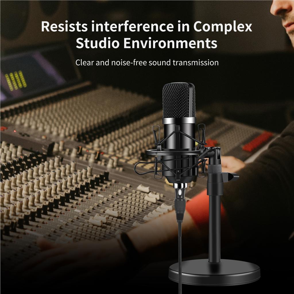 2 Pack XLR Cables 10ft Professional XLR Male To Female Audio Cable Weaving Protective Nets Gold Plated Plug for Mic