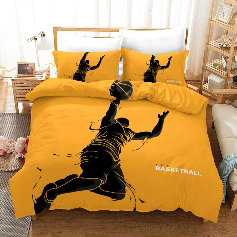 Basketball Comics Three-Piece Bedding Home Textile Quilt Cover Four-Piece Children'S Bedding