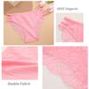 3PC/Set Women Sexy Lace Panties Low Rise Hollow Out Briefs Floral Transparent Underwear for Feamale Elastic Straps Soft Lingerie