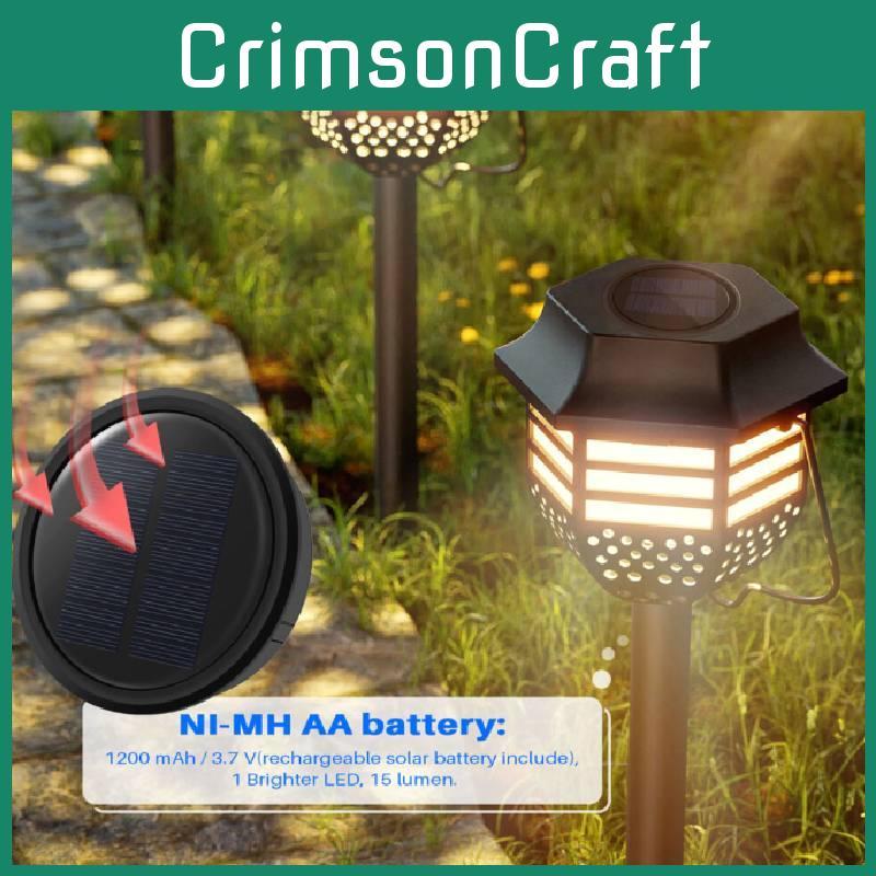 Lanterne LED Solaire à Batterie Lithium Haute Luminosité avec un Beau Design pour Cours et Jardins