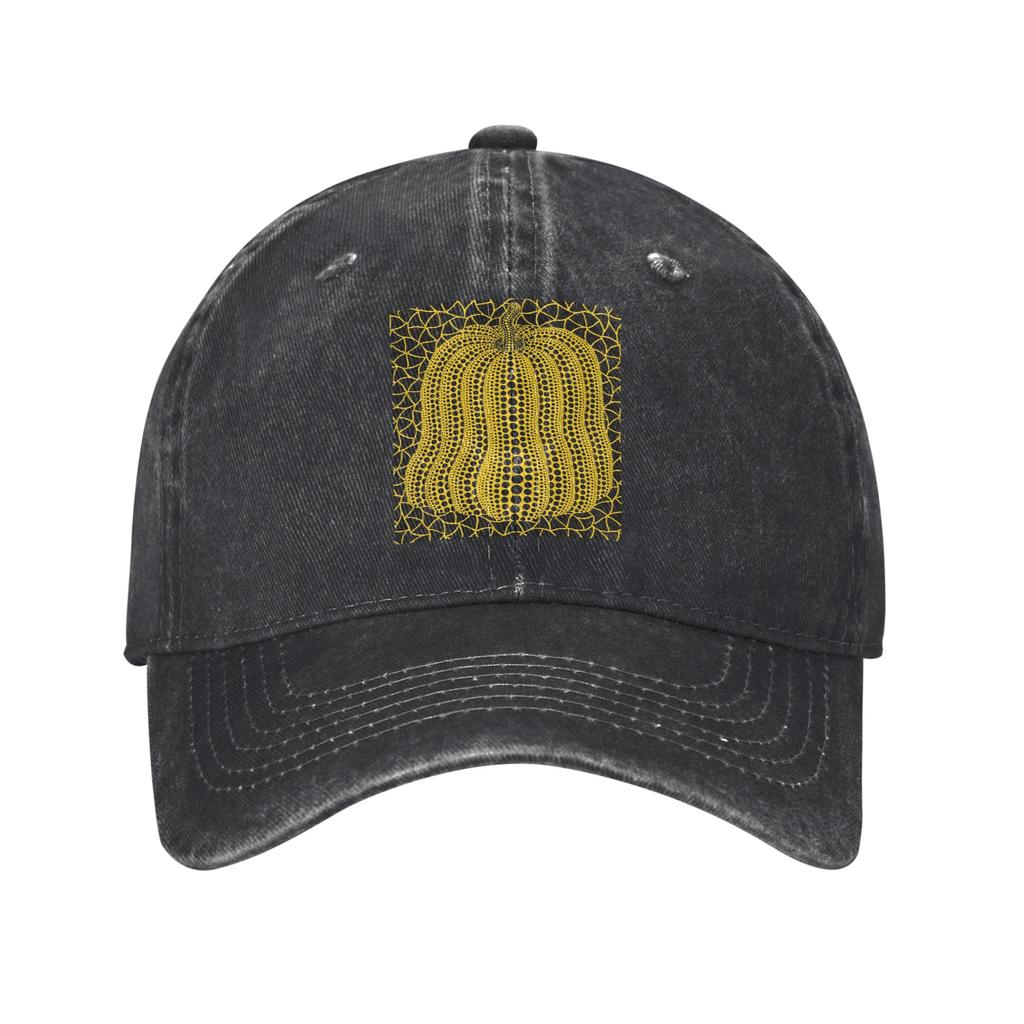 Yayoi Kusama Pumpkin Abstract Art Denim Fabric Cap Casual Baseball Caps Adjustable Hat Summer Unisex Baseball Hats