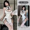 Night Crisp Erotic Underwear, Sexy Retro Hollowed-out Cheongsam, Hot Rear Mesh Perspective Temptation, Uniform Delivery 1672