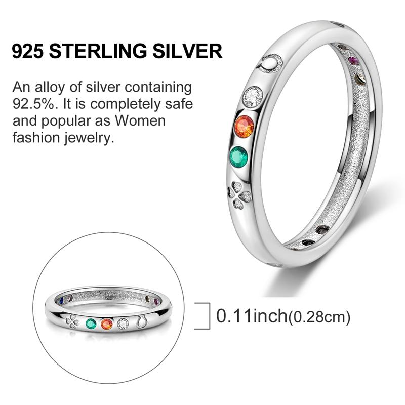 New Copper Rings Red Pink Blue Stone Rings Simple Stackable Women Authentic Rings Ideal For Wedding Party Jewellery Gift