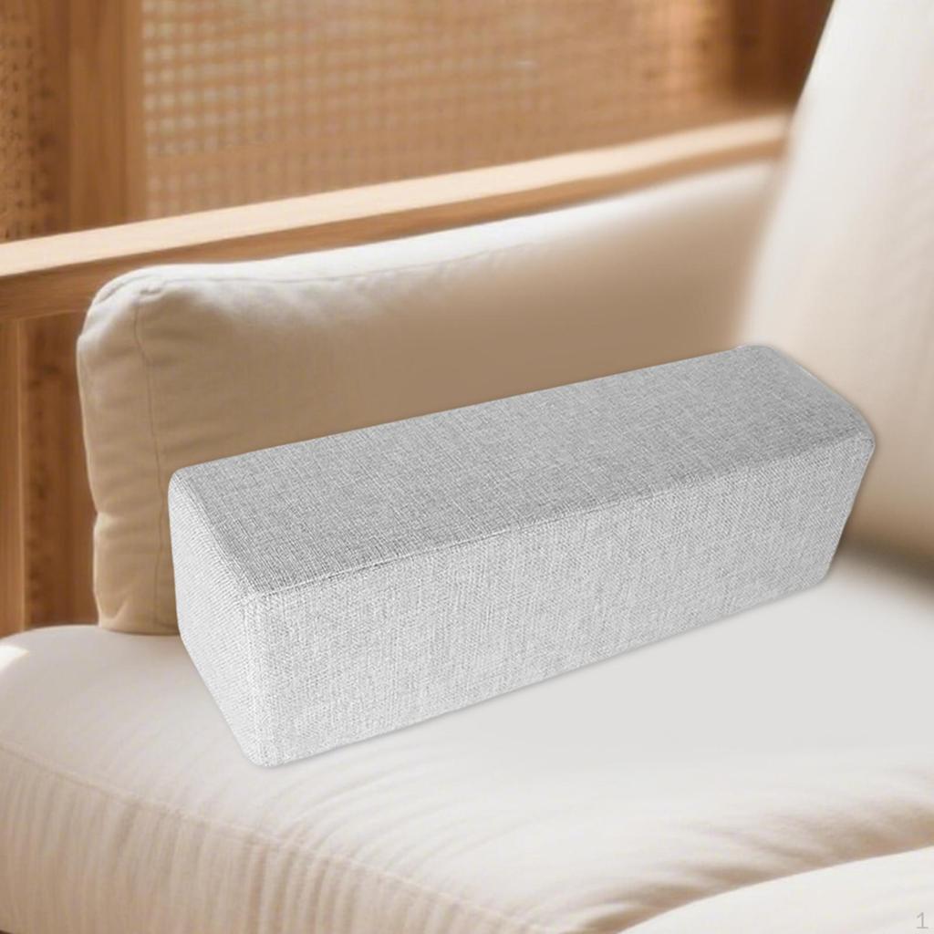 Couch Arm Rest Pillow Armrest Practical Removable Washable Pillowcase Cushion, Elbow Support