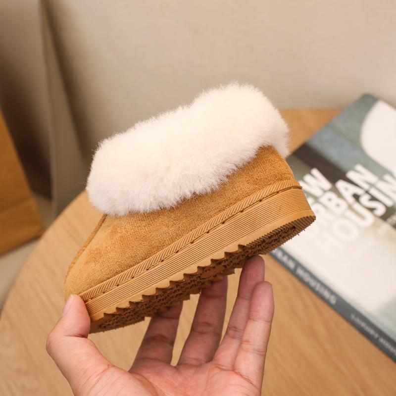 Winter  Children Cotton Boots for Girls  Korean Style Soft Bottom Anti-slippery Versatile Keep Warm Shoes