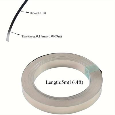 5M/roll Coated Nickel Strip Pa Welding Purity for Lithium Batteries, Nickel Sheet for Spot Welding of Battery Packs