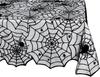 Halloween Black Lace Tablecloth Spider Cobweb Cover LuoluoHouse Elegant Horror Masquerade Party Scary Movie Night Table Decor