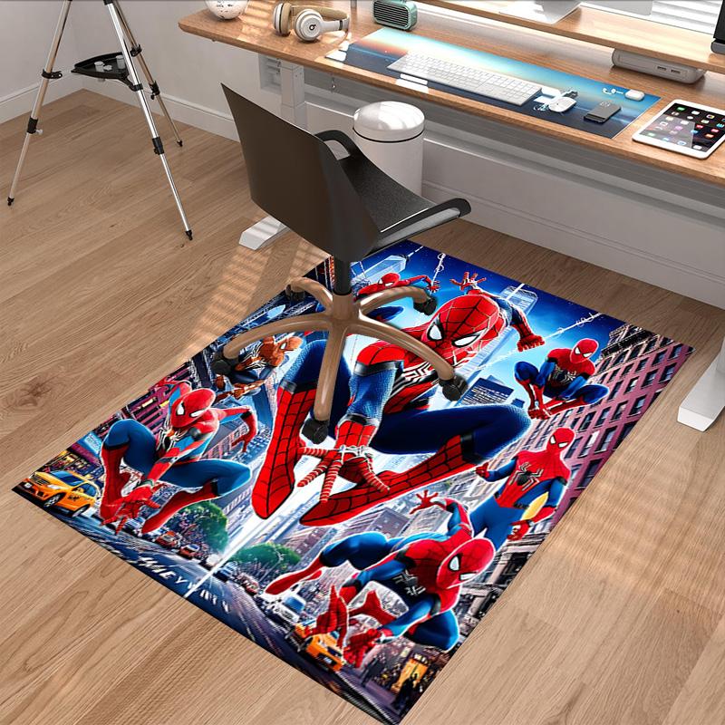 Spiderman City Heroes Carpet For Playroom Bedroom Living Room Sofa Home Decorkids Game Area Rug Nonslip Floor Mat
