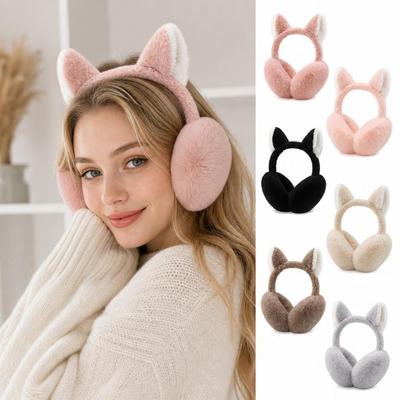 Faux Fur Faux Fur Earmuffs Soft Plush Winter Ear Warmers  Outdoor Cycling Accessories