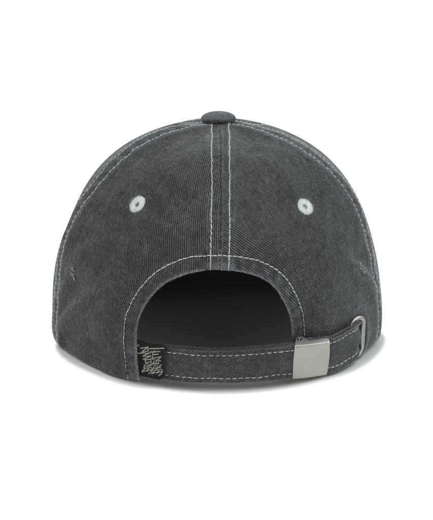 BROWNBREATH Washing Graffiti Logo Cap - Charcoal
