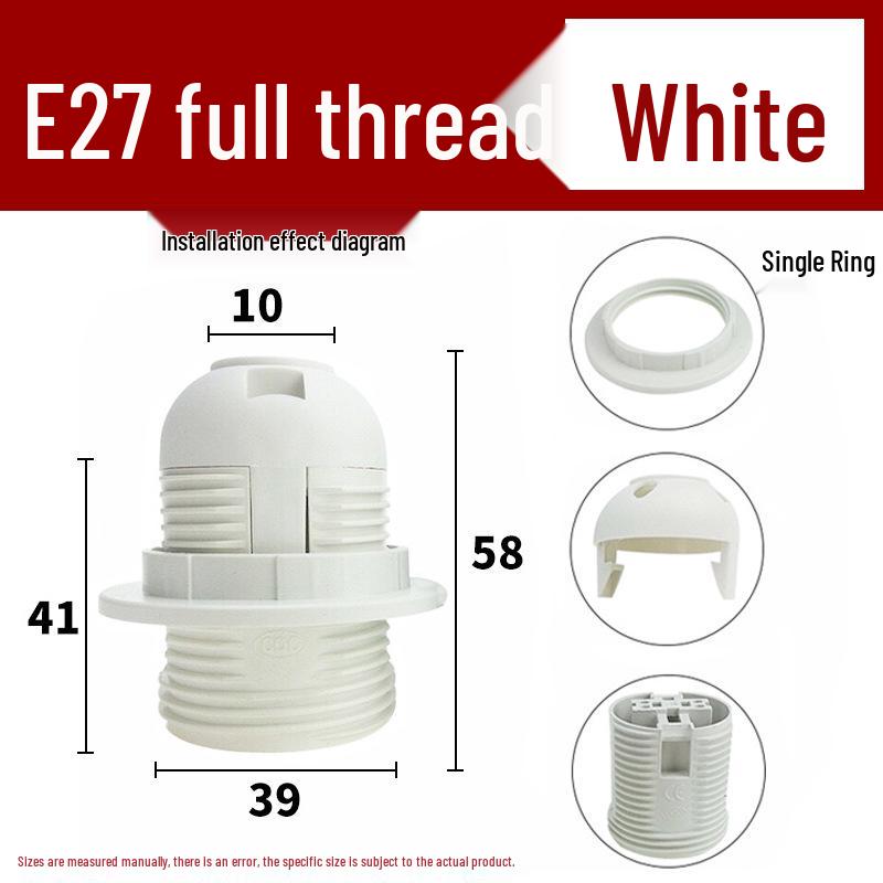 

Патрон E27, сертифицированный CE, большой пластиковый, для настольных и подвесных ламп