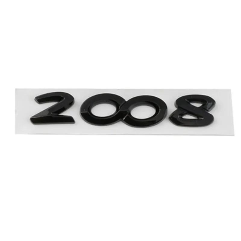 2026 Het Bilklistermärke För Peugeot 2008 3008 4008 5008 3D ABS Silver Svart Logotyp 2008 3008 4008 5008 Emblem Bilmärke Baklucka Dekal S