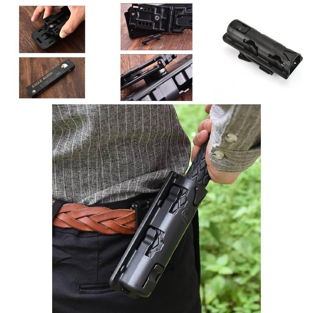 Outdoor Self Defense Gear Portable Telescopic Baton Cover Quick Draw Adjustable Length