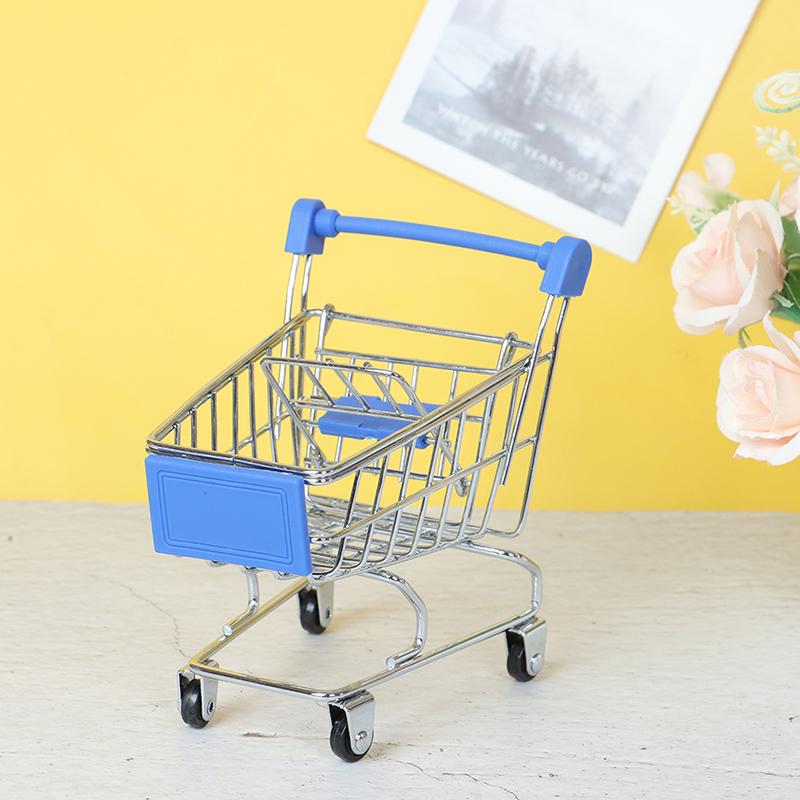 1 Pcs Mini Shopping Cart Supermarket Handcart Shopping Cart Storage Toy