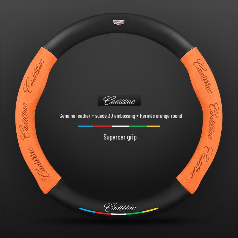 Cadillac Steering Wheel Cover for SRX/CT5/XTS/ATSL/XT5/XT6 - Alcantara & Carbon Fiber