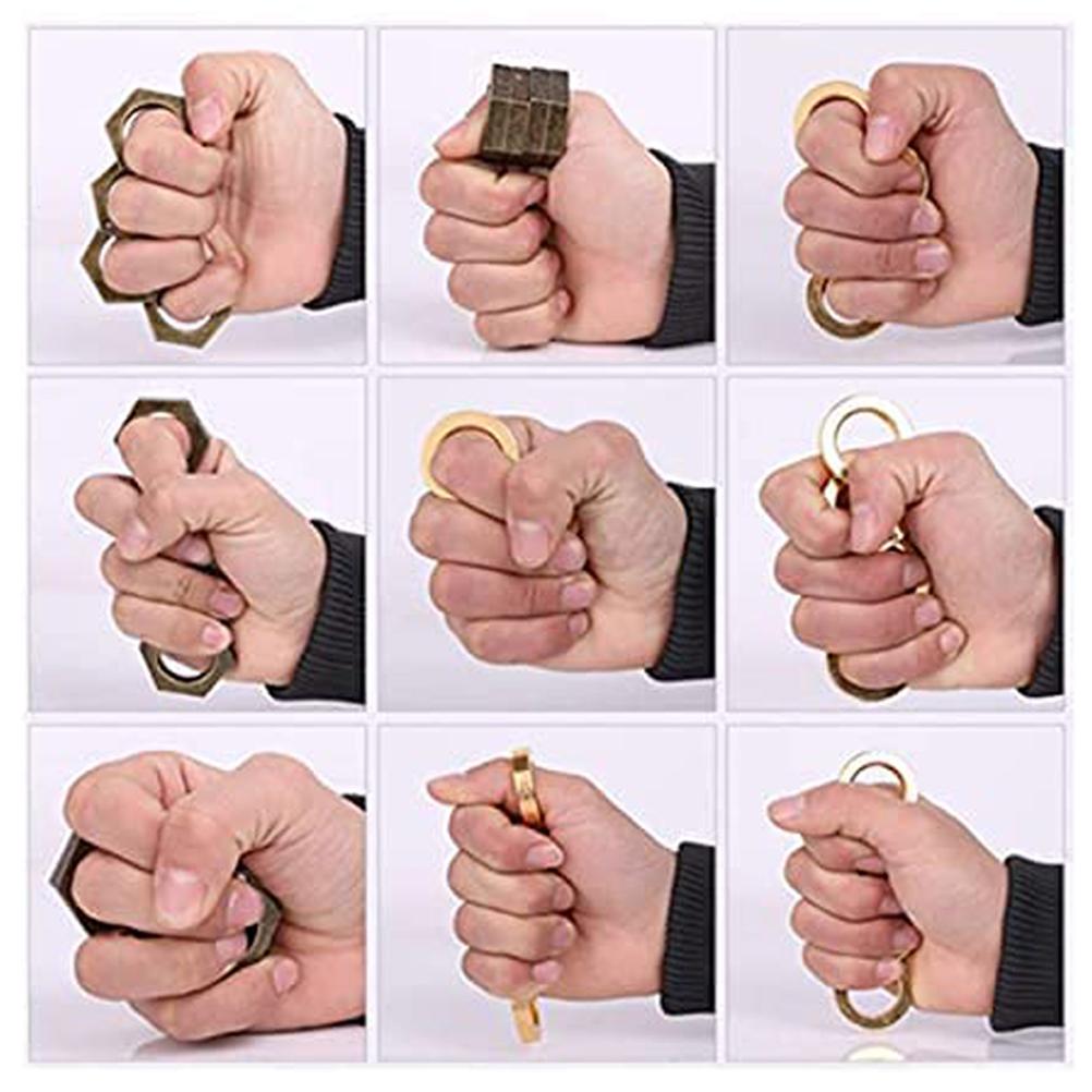 4 Pieces Hexagon or Circular Vintage Fabulous Ring for Women and Men Outdoor Finger Rings