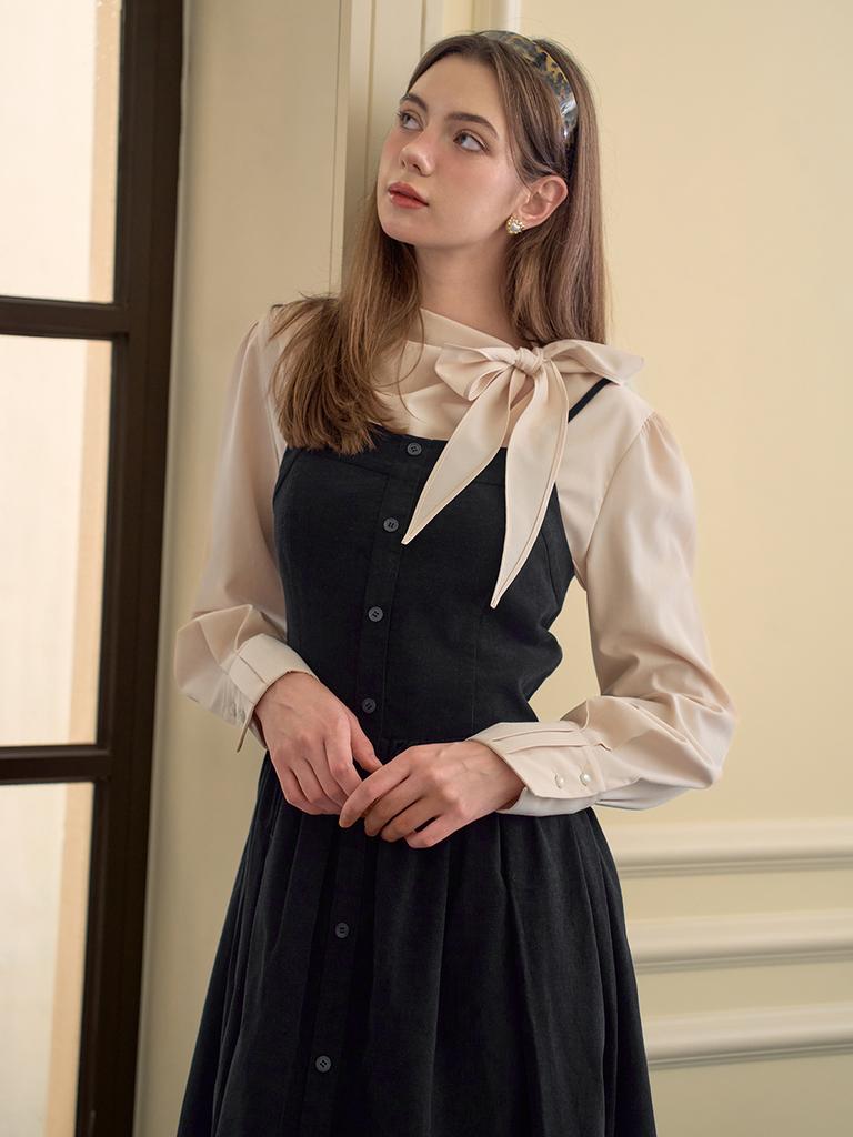 Laengaenlu Ruby Corduroy Dress(Ruby)_Navy