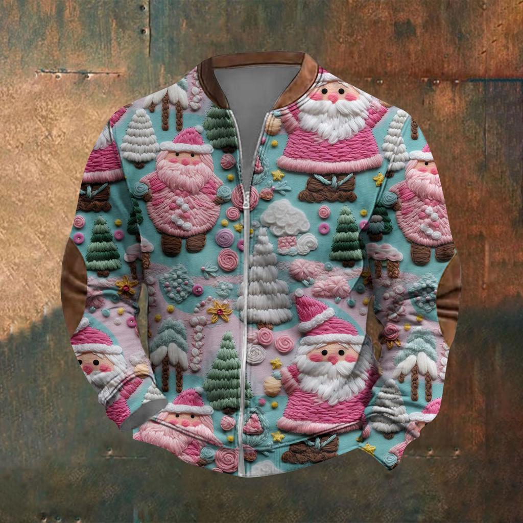 Pánská mikina pro volný čas v retro stylu s otevřeným zipem