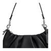 Coach Black Pebbled Leather Mini Shoulder Bag with Silver Hardware for Daily Use