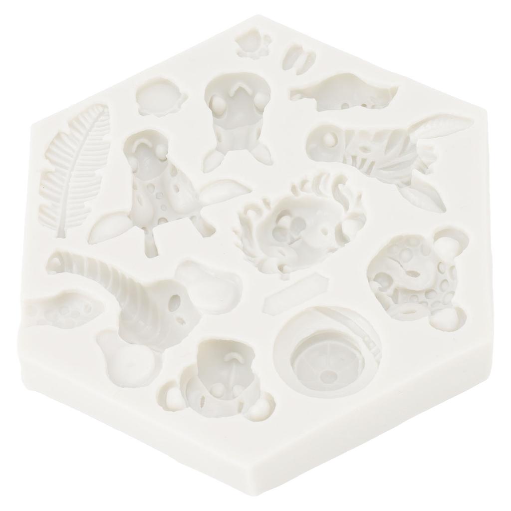 Silikonform Niedliche Tierform Leichtes Entformen Flexibel Weich Backform für DIY Kuchen Fondant Schokolade 951 Grau