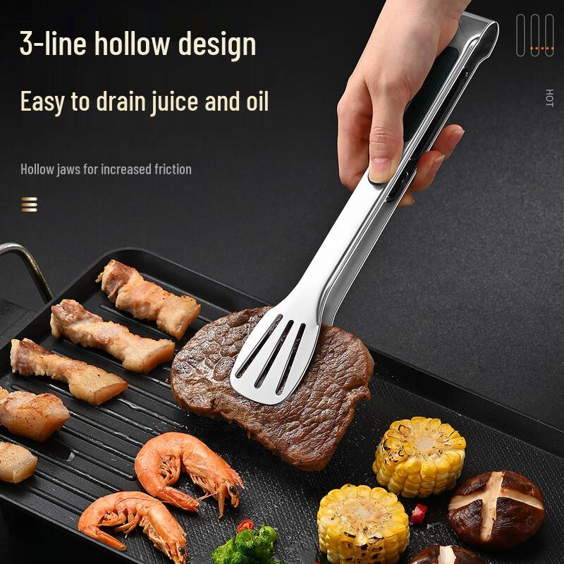Abdo Stainless Steel Korean BBQ Food Tongs