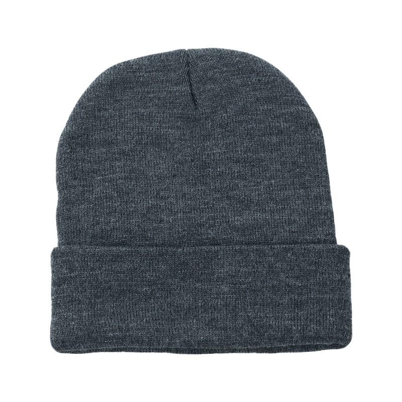 Jednobarevná oversized pletená čepice Zimní teplá akrylová čepice Pánská dámská Minimalistický styl