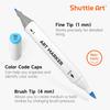 Shuttle Art Illustration Marker Alcohol Twin Tip Blender Carrying and Color Chart Perfect for Coloring and Art A Great Gift for Adults and 120-Color
